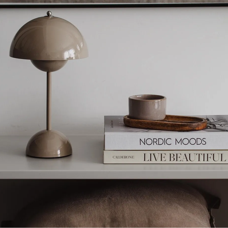 Modern Dome Wireless LED Table Lamp 1-Light Lasson Living