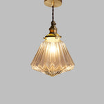 Vintage Copper Glass Globe Pendant Light 1-Light Lasson Living
