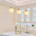 Vintage Brass Petal Glass Pendant Light 1-Light Lasson Living