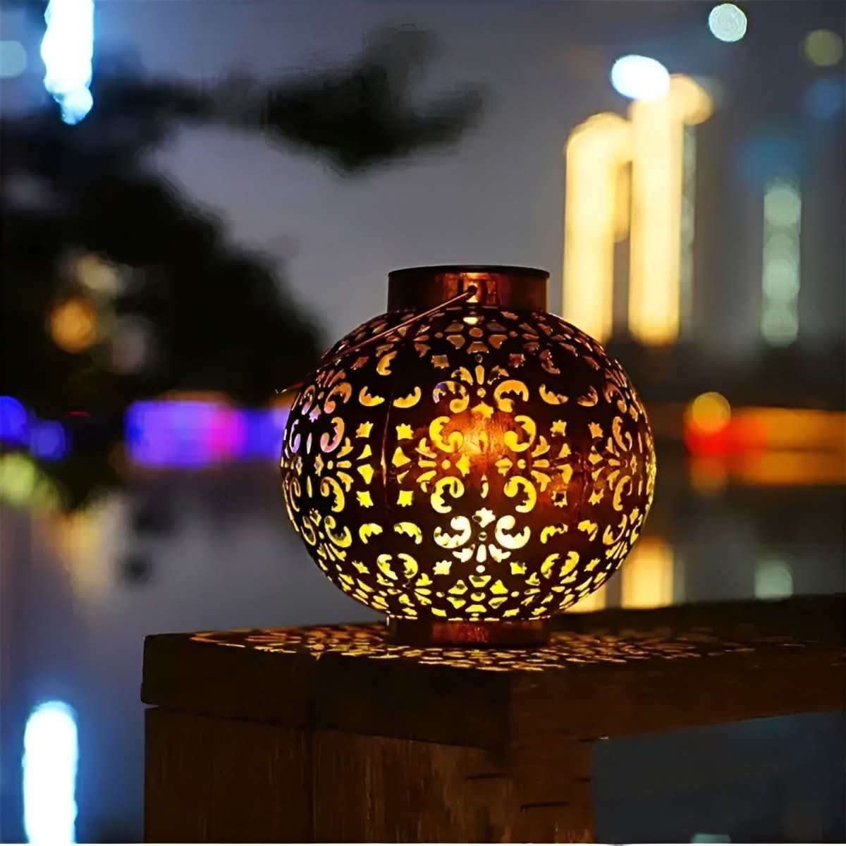Vintage Globe Solar LED Garden Lantern 1-Light Lasson Living