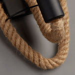 Vintage Rope Round Wall Sconce Lamp 1-Light Lasson Living