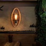 Vintage Rope Round Wall Sconce Lamp 1-Light Lasson Living