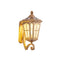 Vintage Solar Glass Lantern Wall Sconce 1-Light Lasson Living
