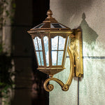 Vintage Solar Glass Lantern Wall Sconce 1-Light Lasson Living
