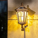 Vintage Solar Glass Lantern Wall Sconce 1-Light Lasson Living