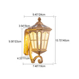 Vintage Solar Glass Lantern Wall Sconce 1-Light Lasson Living