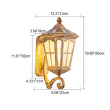 Vintage Solar Glass Lantern Wall Sconce 1-Light Lasson Living