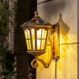 Vintage Solar Glass Lantern Wall Sconce 1-Light Lasson Living