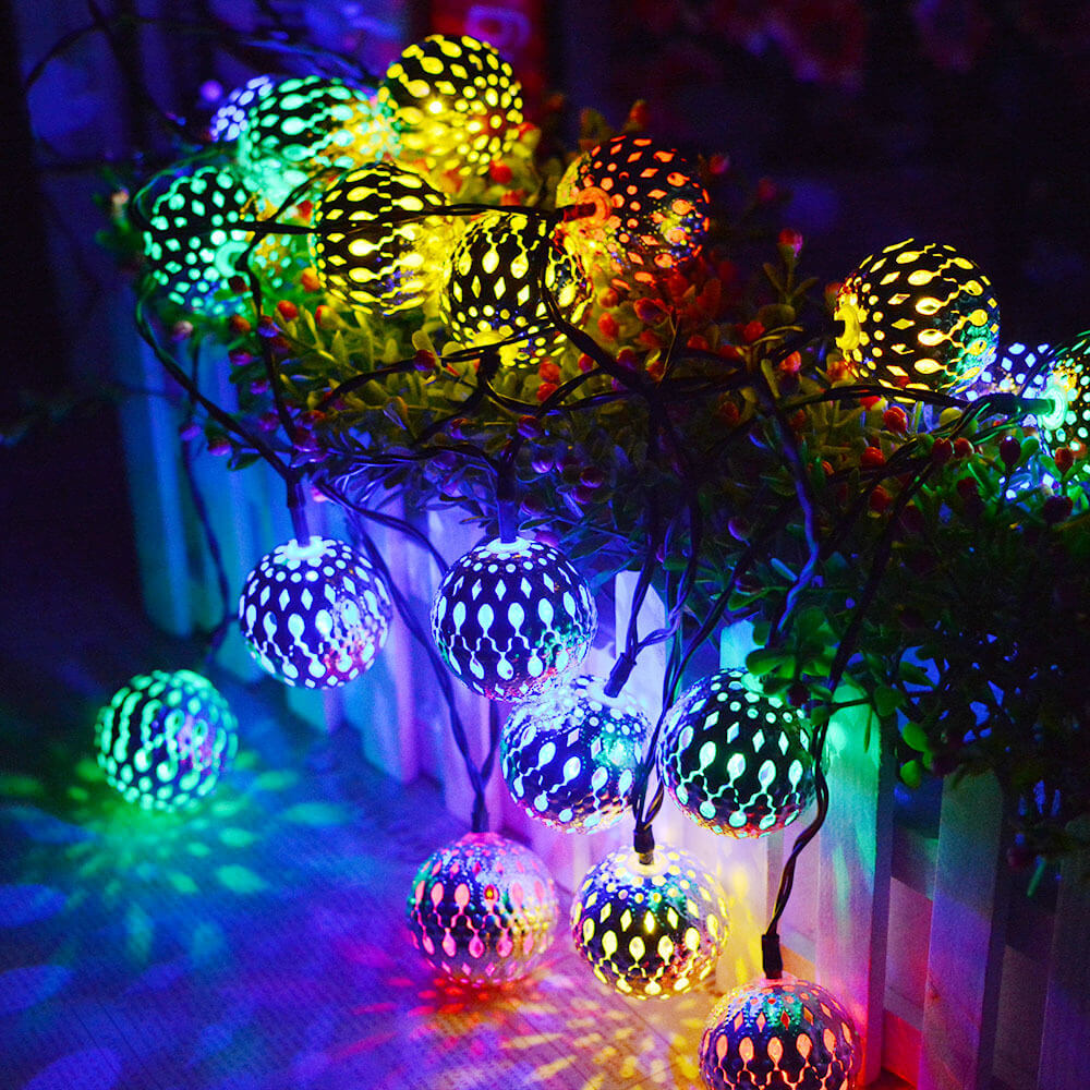 Vintage Solar Globe LED String Lights 10-Light Lasson Living