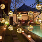 Vintage Solar Globe LED String Lights 10-Light Lasson Living