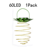 Vintage Solar Pineapple LED Hanging Lantern 1-Light Lasson Living