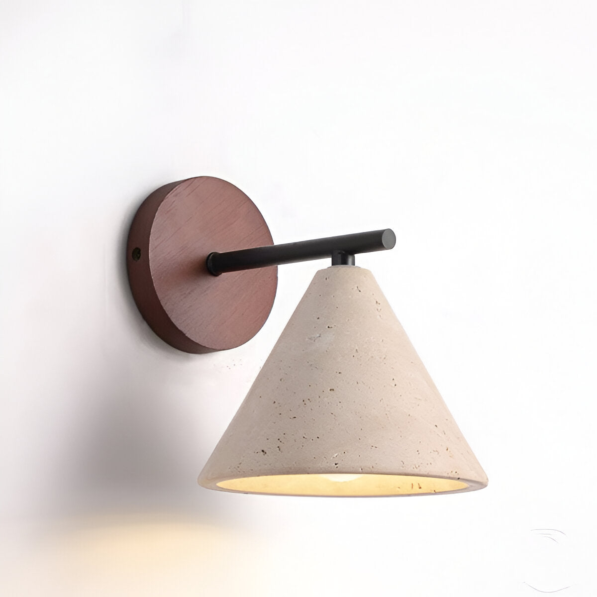 Modern Travertine Cone Wall Sconce LED 1-Light Lasson Living