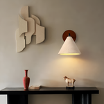 Modern Travertine Cone Wall Sconce LED 1-Light Lasson Living