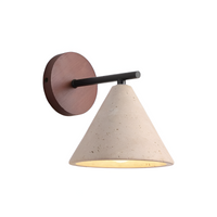 Modern Travertine Cone Wall Sconce LED 1-Light Lasson Living