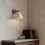 Modern Travertine Cone Wall Sconce LED 1-Light Lasson Living
