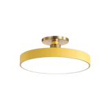Modern Brass Round LED Ceiling Light 1-Light Lasson Living
