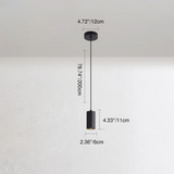 Nordic Minimalist Column Iron Pendant Light 1-Light Lasson Living