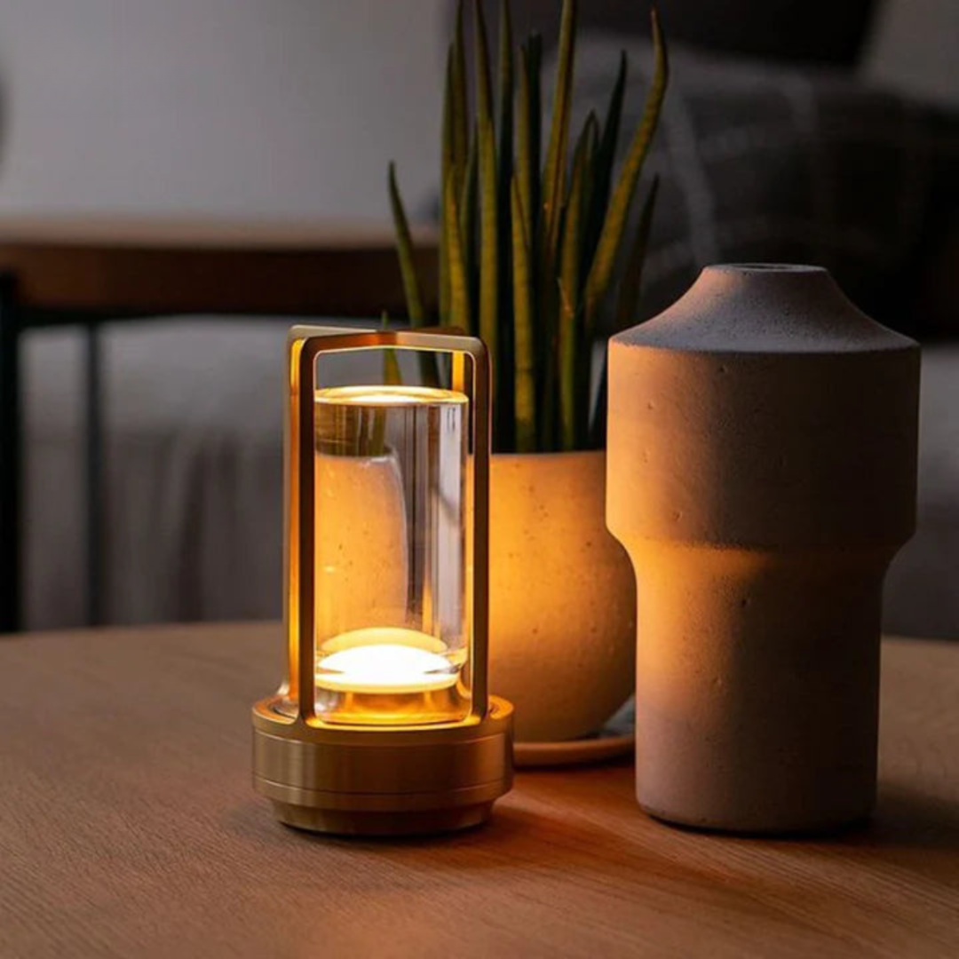 Modern Cylinder LED Wireless Table Lamp 1-Light Lasson Living