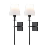 Modern Fabric Wall Sconce 1-Light Lasson Living
