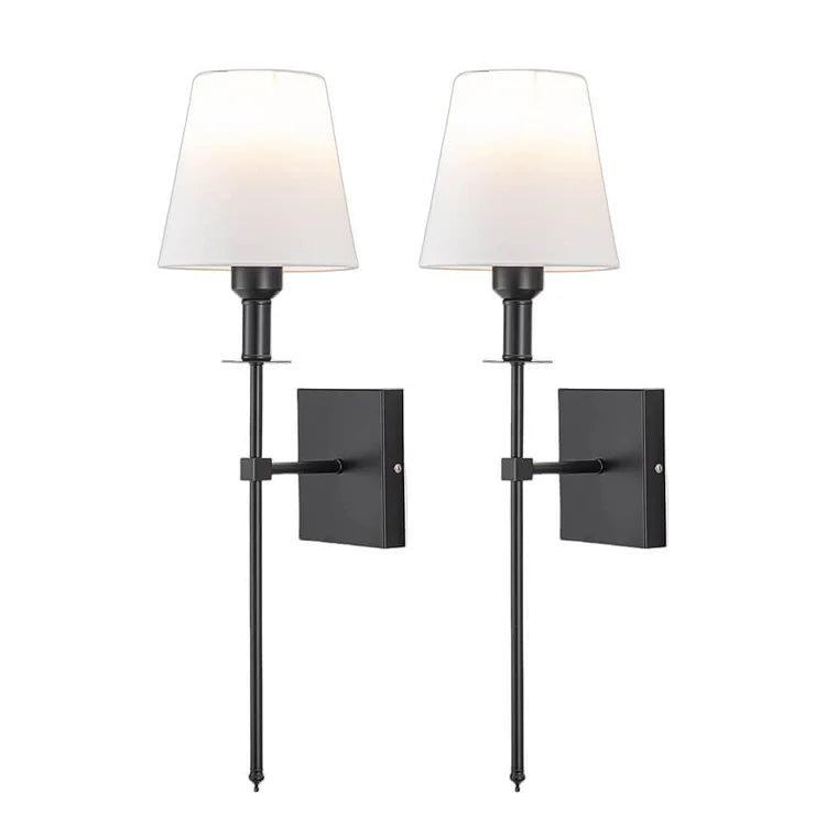 Modern Fabric Wall Sconce 1-Light Lasson Living