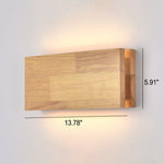 Japanese Wooden Square LED Wall Light | 1-Light Lasson Living