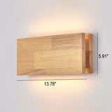Japanese Wooden Square LED Wall Light | 1-Light Lasson Living