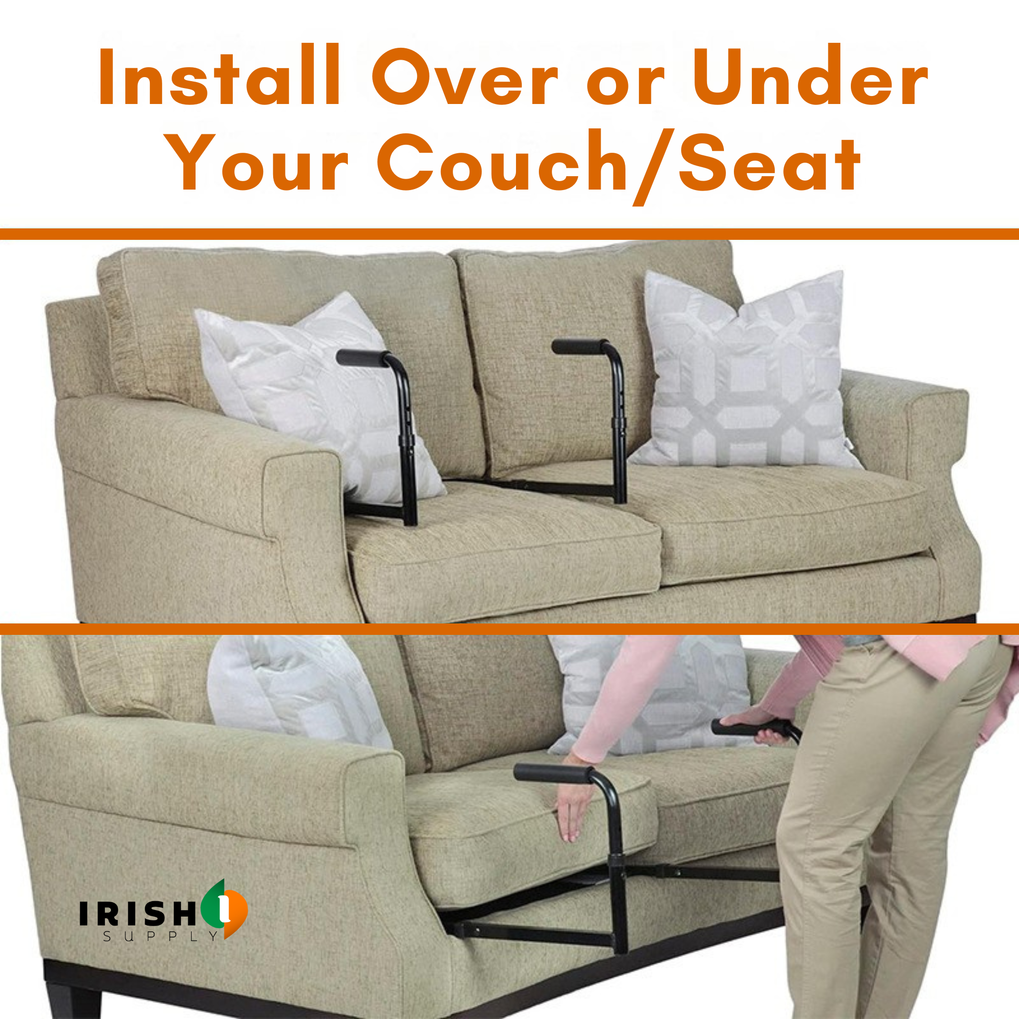 Adjustable Sofa Standing Armrest With Padded Handles - Image 4