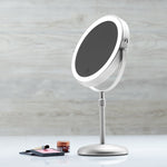 Adjustable Vanity Mirror With LED Lighting And 10X Magnification - Image 1