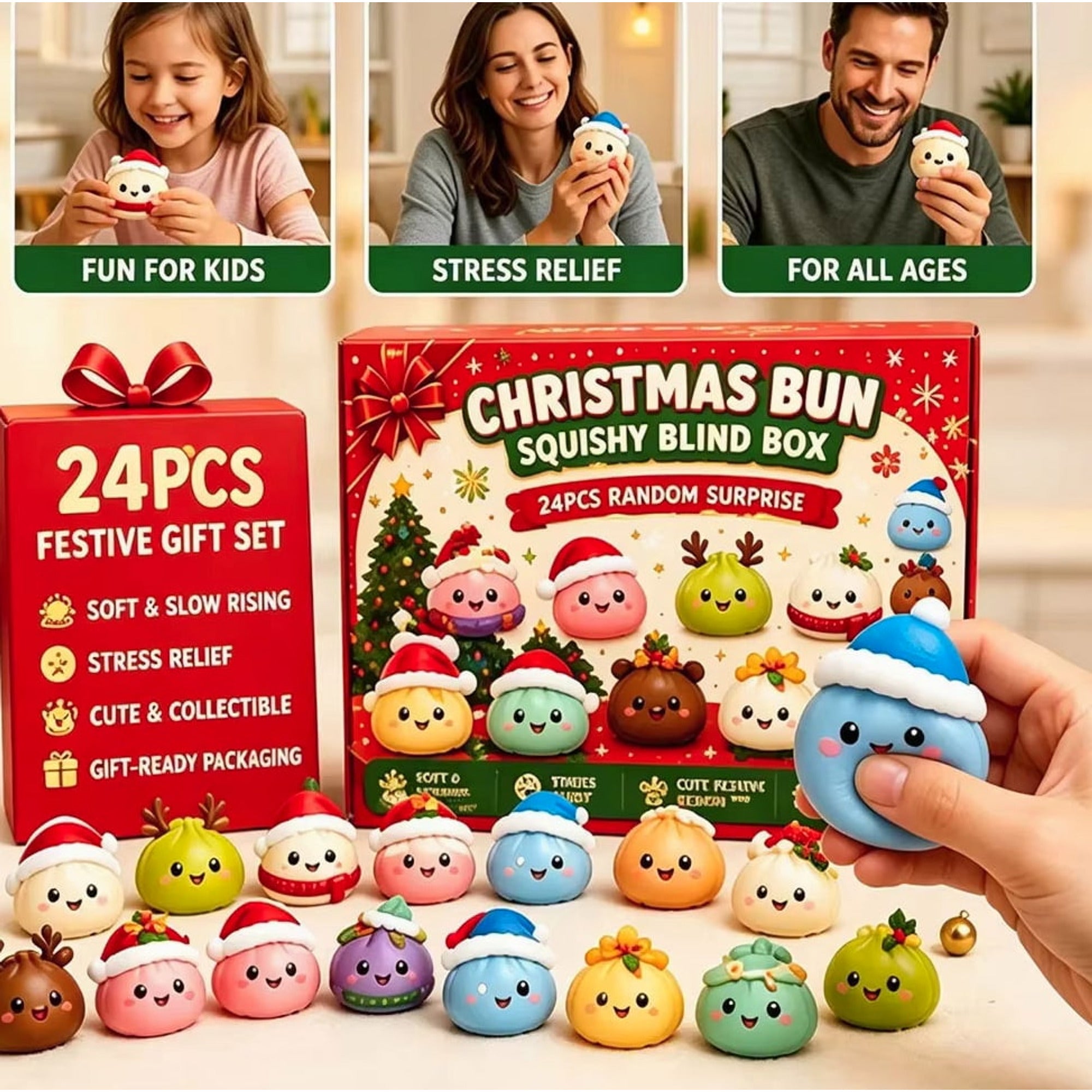 Advent Calendar With 24 Squishy Slow-Rebound Foam Sensory Stress Relief Toys - Image 8