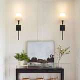 Modern Fabric Wall Sconce 1-Light Lasson Living