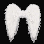 Angel Wings For Halloween Costume Feathered Dress-up With Elastic Straps - Image 1