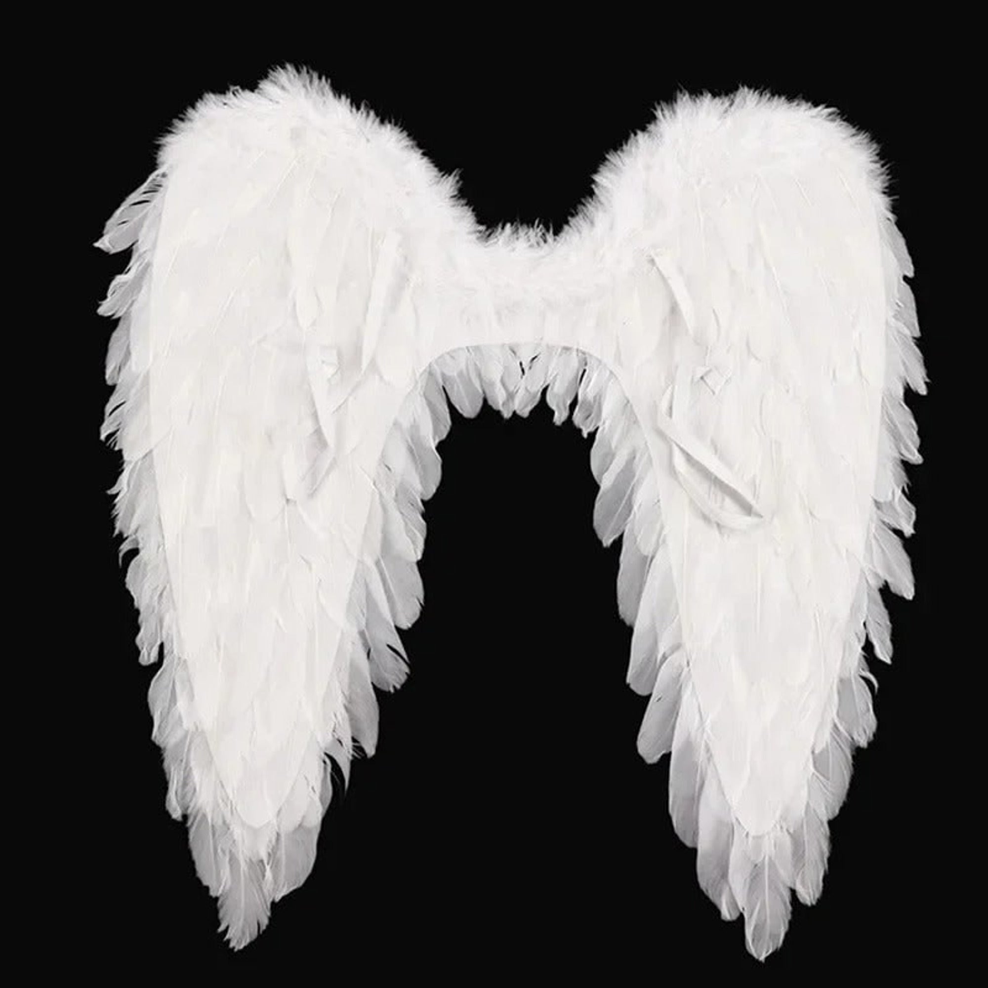 Angel Wings For Halloween Costume Feathered Dress-up With Elastic Straps - Image 1