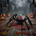 Animatronic Halloween Prop Spider Doll Face Glowing Eyes - Image 1