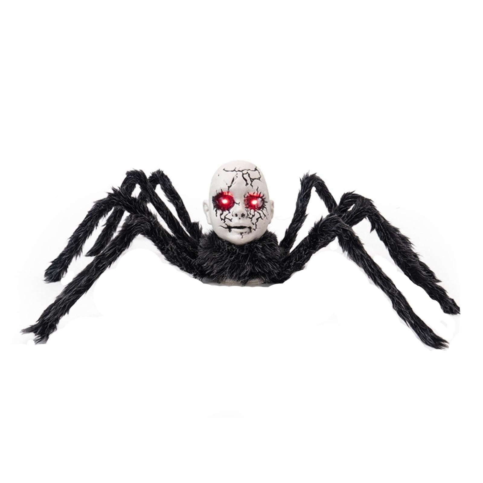 Animatronic Halloween Prop Spider Doll Face Glowing Eyes - Image 5