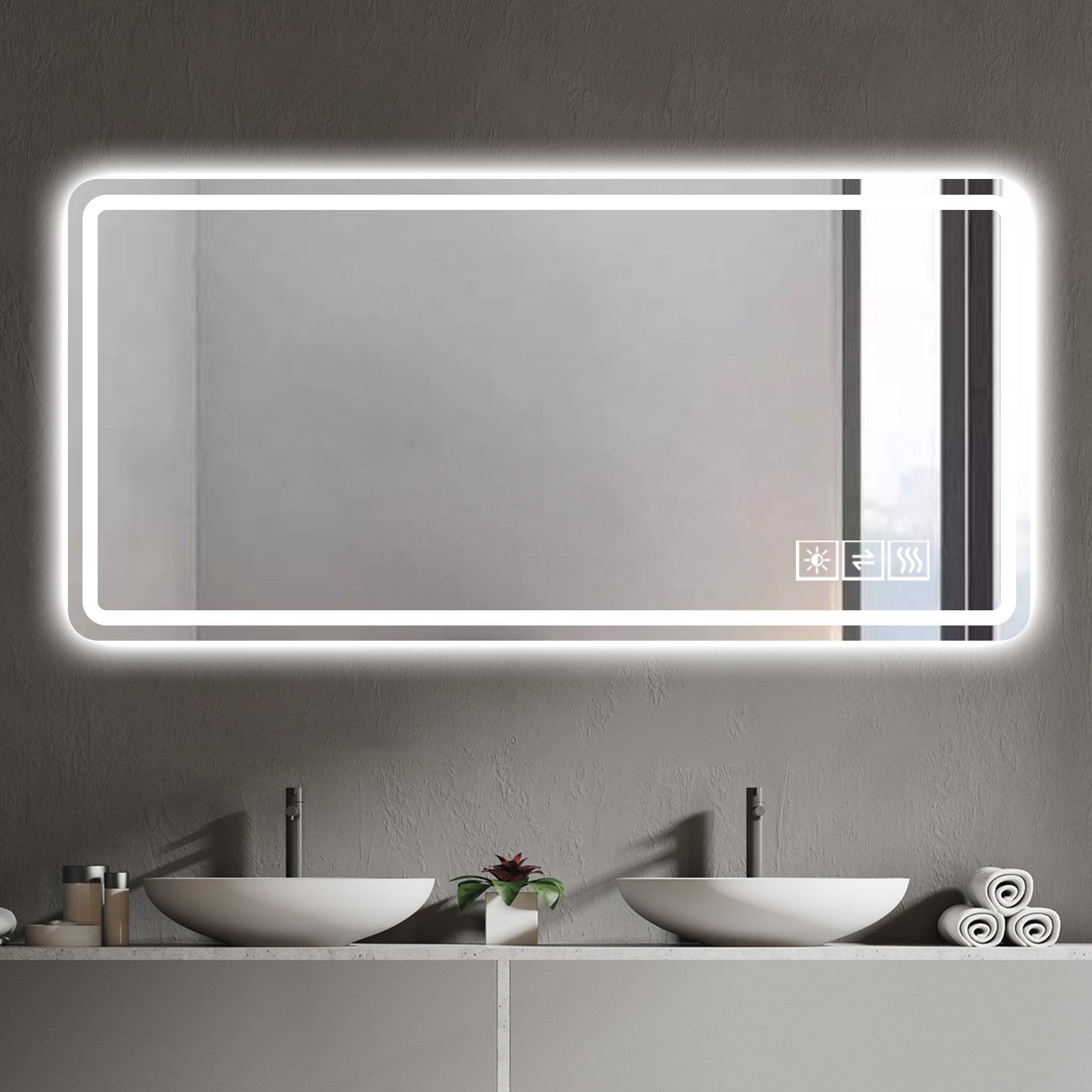 Anti-Fog Dimmable Wall-Mounted LED Vanity Mirror Light - Image 1