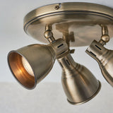 Antique Brass 3 Light Round Spotlight Ceiling - Image 4