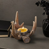 Antler Candle Holder Antler-shaped Plastic Weathered Finish Tea Light - Image 5