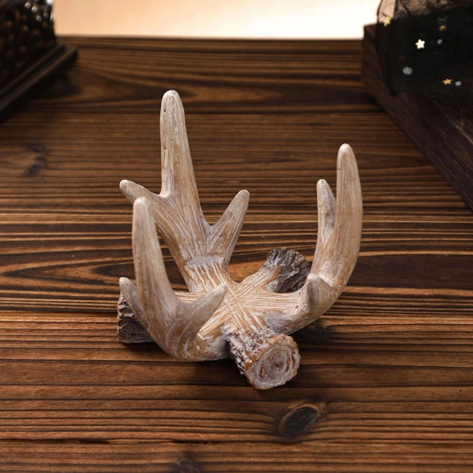 Antler Candle Holder Antler-shaped Plastic Weathered Finish Tea Light - Image 4