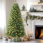 Artificial Christmas Tree With 250 Warm White Lights Indoor PVC Pre-Lit Tree - Image 2