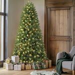 Artificial Christmas Tree With 250 Warm White Lights Indoor PVC Pre-Lit Tree - Image 4