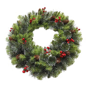 Artificial Christmas Wreath For Winter Door Decor With Festive Floral Design - Image 2