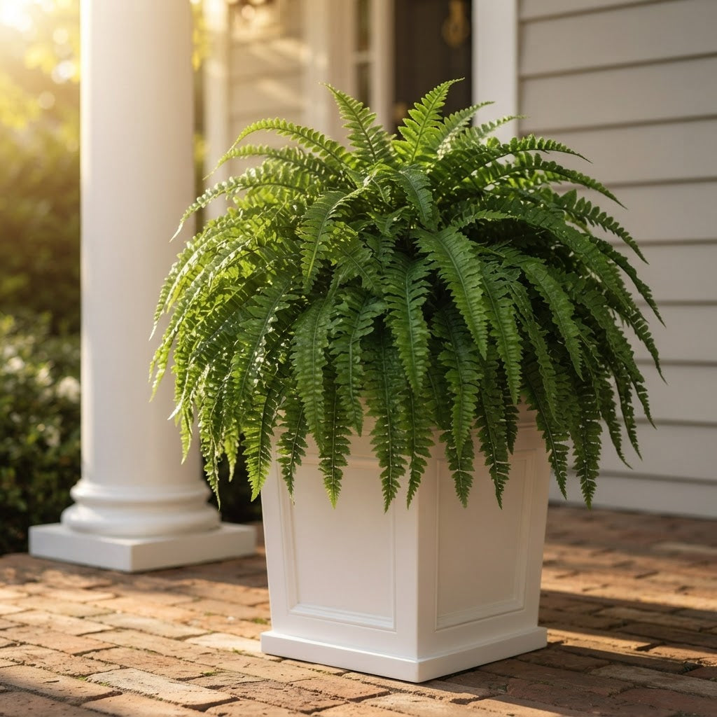 Artificial Fern 18 Fronds Realistic Uv-Stable Hanging Fern - Image 1