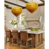 Aurora Amber Neo Deco Chandeliers - Image 2