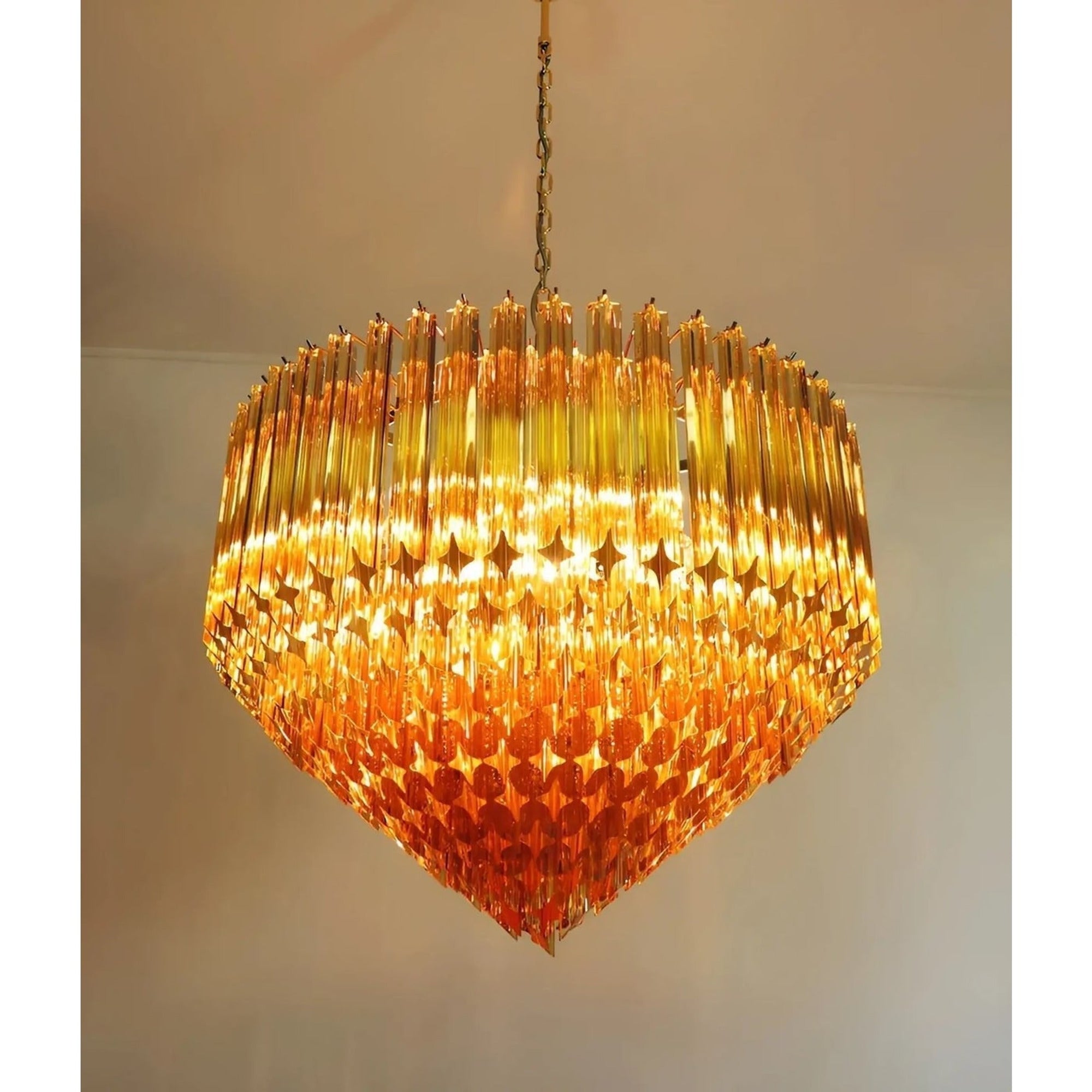Aurora Amber Neo Deco Chandeliers - Image 4