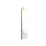 Modern Alabaster-Effect Brass Wall Sconce LED 1-Light Lasson Living