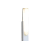 Modern Alabaster-Effect Brass Wall Sconce LED 1-Light Lasson Living