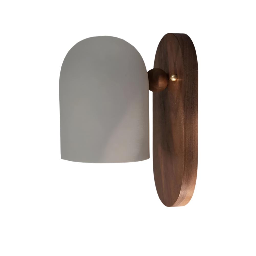 Nordic Zen Walnut Metal Wall Sconce LED 1-Light Lasson Living