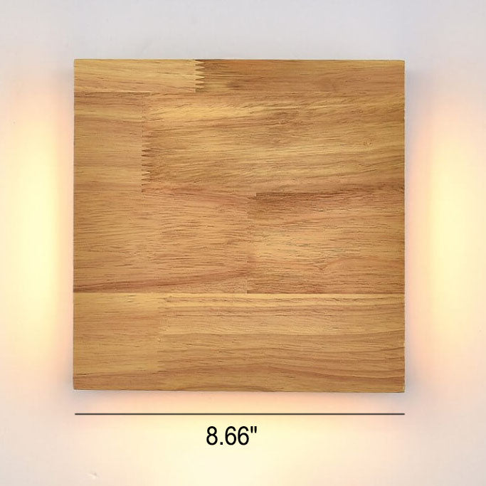 Japanese Wooden Square LED Wall Light | 1-Light Lasson Living