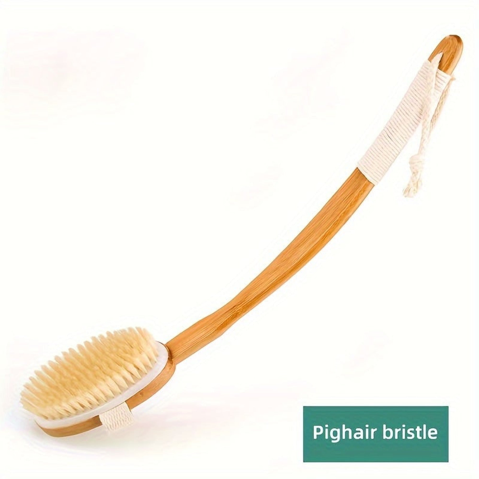 Bath Brush With Extra-Long Wooden Handle For Deep Exfoliating Back Scrub - Image 6