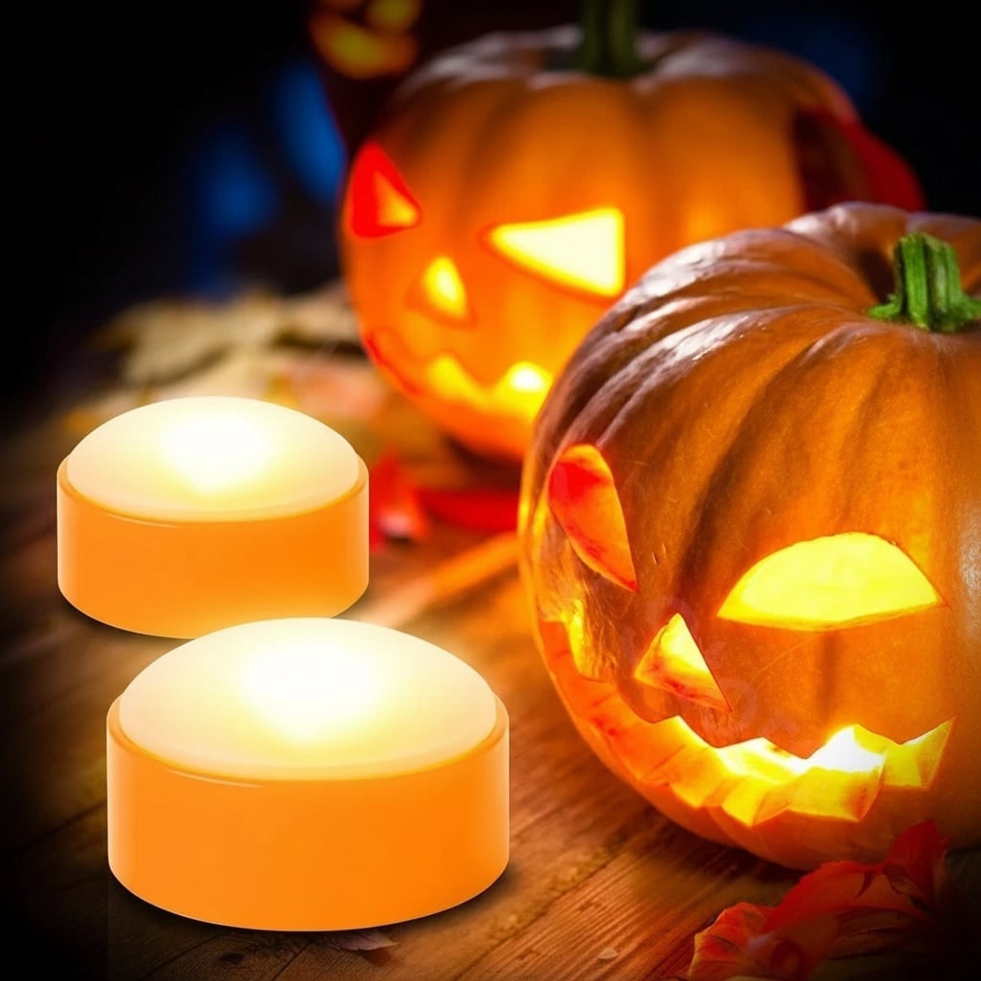 Battery Operated Pumpkin Lights With Remote Control Halloween Lanterns & Candlelight With Steady And Flickering Modes - Image 5